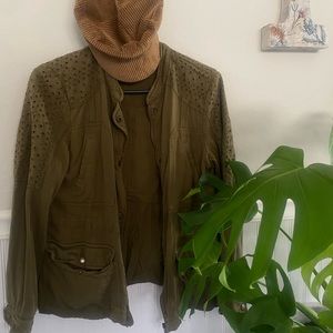 Army Green Lightweight Bomber Jacket